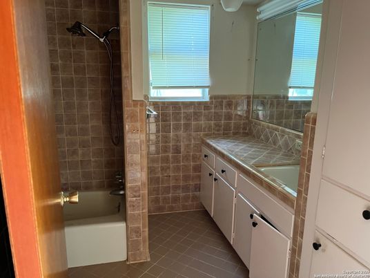 Bathroom, Glass Shower, Interior, Tile Countertops