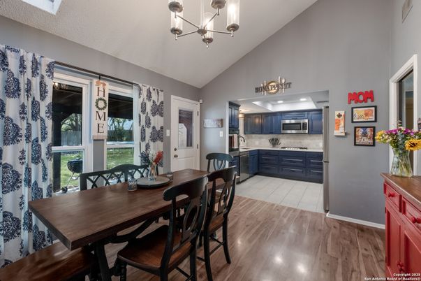 Chandelier, Dining room, Interior, Kitchen, Wood Texture Flooring