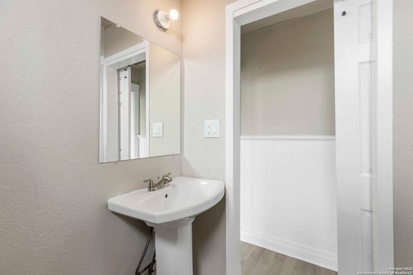 Bathroom, Interior, Wood Texture Flooring