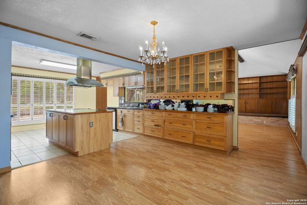Chandelier, Interior, Kitchen, Wood Texture Flooring