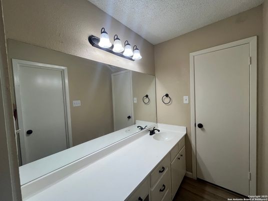 Bathroom, Dual Sink Vanities, Interior, Wood Texture Flooring