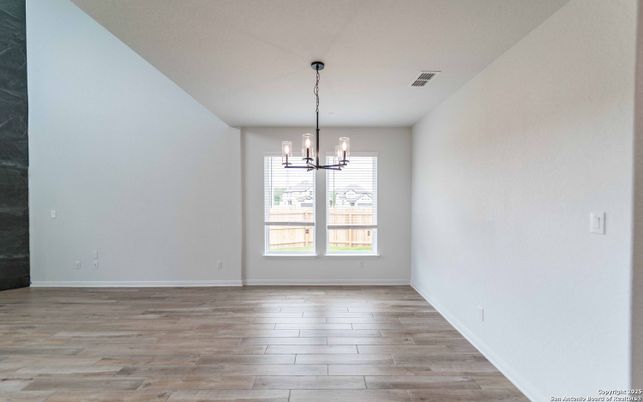 Chandelier, Empty room, Interior, Pendant Lights, Wood Texture Flooring