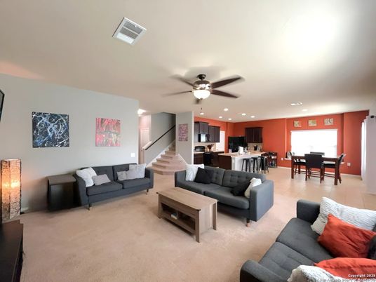 Dining room, Interior, Kitchen, Living room, Recessed Lighting