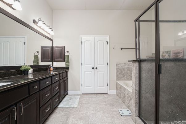 Bathroom, Dual Sink Vanities, Glass Shower, Interior