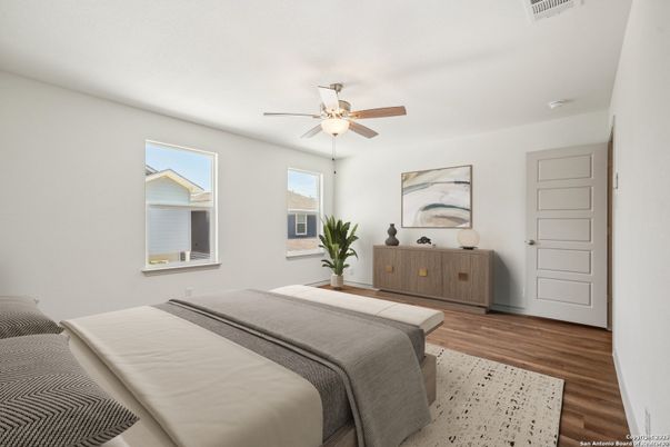 Bedroom, Interior, Wood Texture Flooring