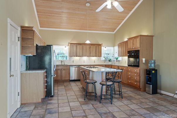Interior, Kitchen, Stainless Steel Appliances, Wooden Ceilings
