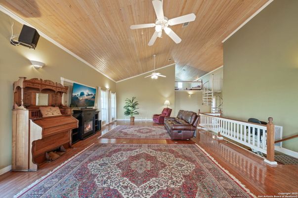 Fireplace, Interior, Piano, Wooden Ceilings, Wood Texture Flooring
