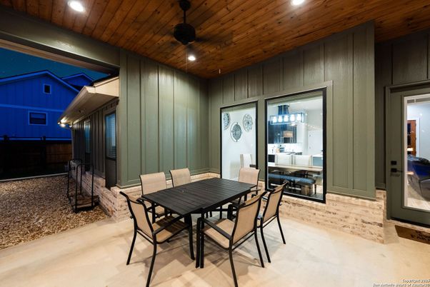 Dining room, Interior, Recessed Lighting, Wooden Ceilings
