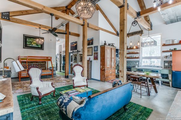 Chandelier, Dining room, Interior, Living room, Pendant Lights, Wooden Beams
