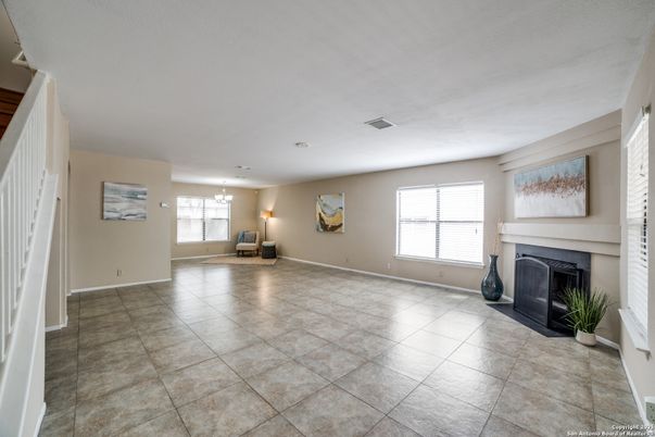 Empty room, Fireplace, Interior