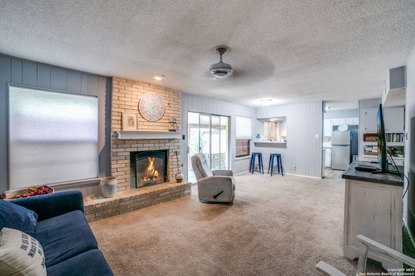 Fireplace, Interior, Stone Walls