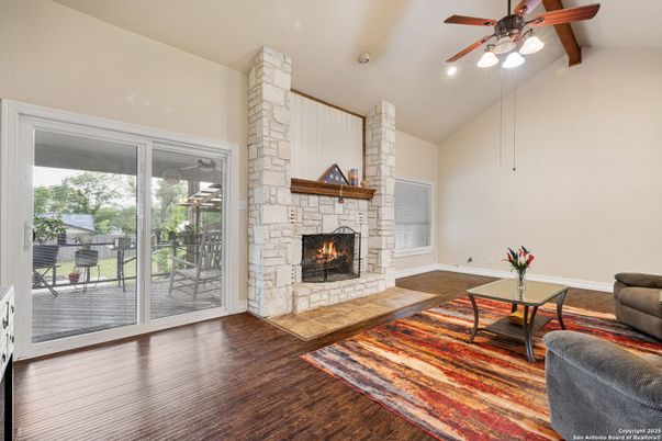 Fireplace, Interior, Wood Texture Flooring