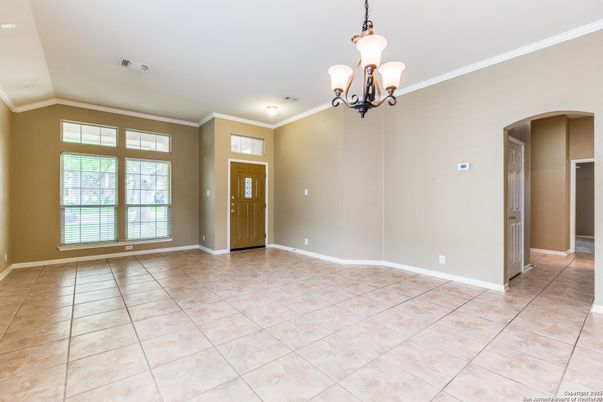 Chandelier, Empty room, Interior