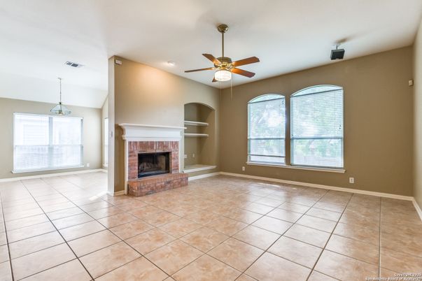 Empty room, Fireplace, Interior, Pendant Lights, Recessed Lighting