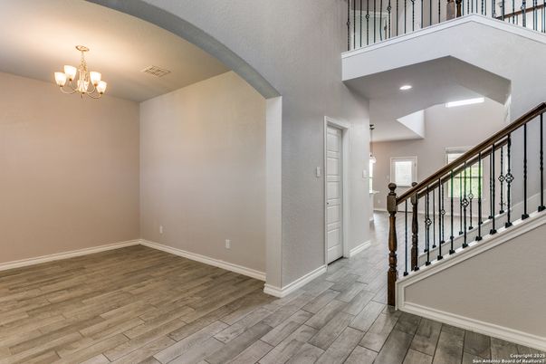 Chandelier, Interior, Recessed Lighting, Wood Texture Flooring
