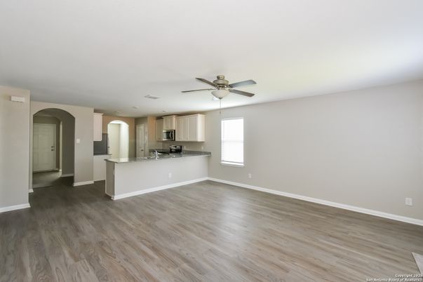 Empty room, Interior, Kitchen, Wood Texture Flooring