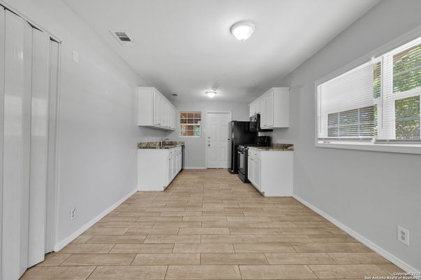 Interior, Kitchen, Wood Texture Flooring