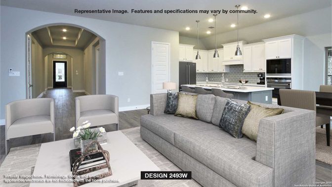 Interior, Kitchen, Living room, Pendant Lights, Recessed Lighting, Stainless Steel Appliances, Wood Texture Flooring