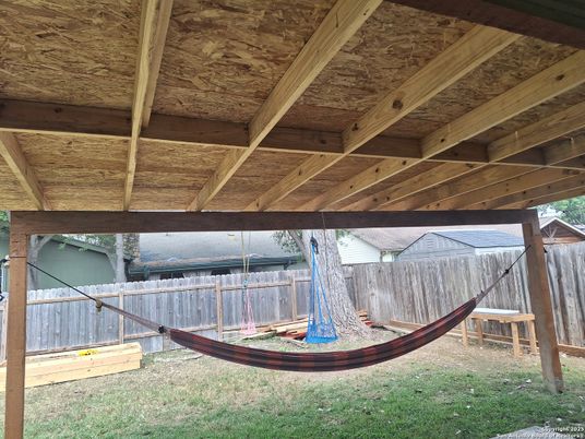 Backyard, Exterior, Wooden Beams