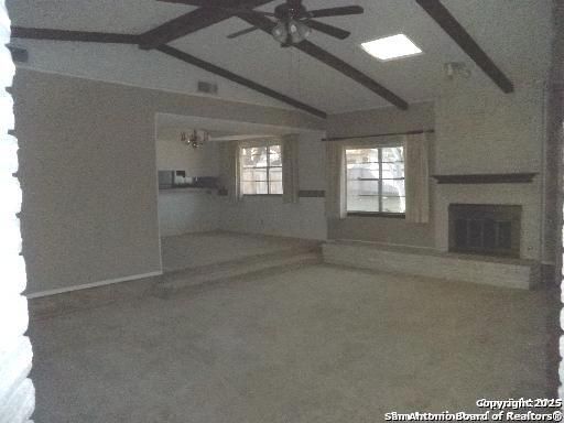 Chandelier, Empty room, Fireplace, Interior, Recessed Lighting