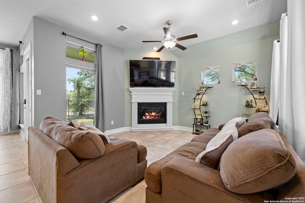 Fireplace, Interior, Living room, Recessed Lighting