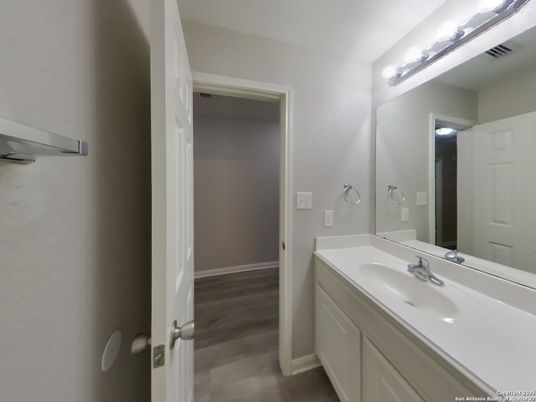 Bathroom, Dual Sink Vanities, Interior, Wood Texture Flooring