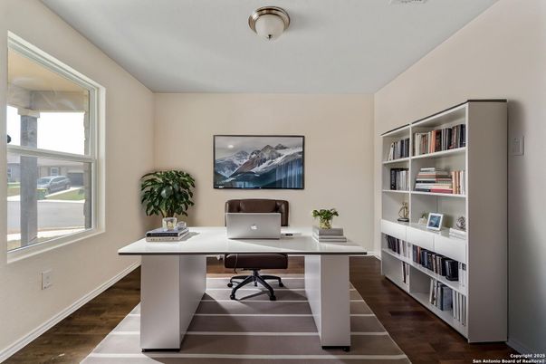 Home Office, Interior, Wood Texture Flooring