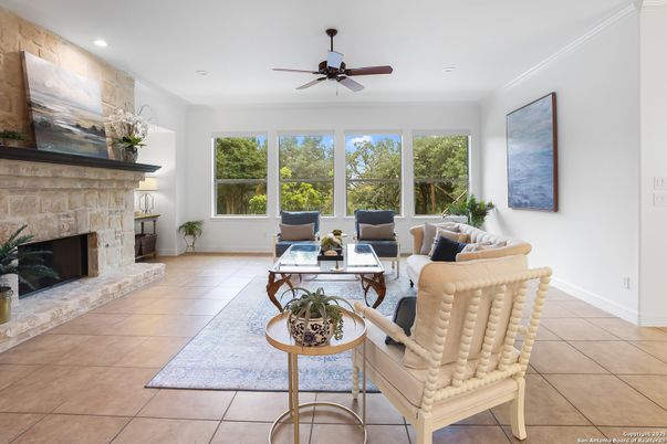 Fireplace, Interior, Living room, Recessed Lighting
