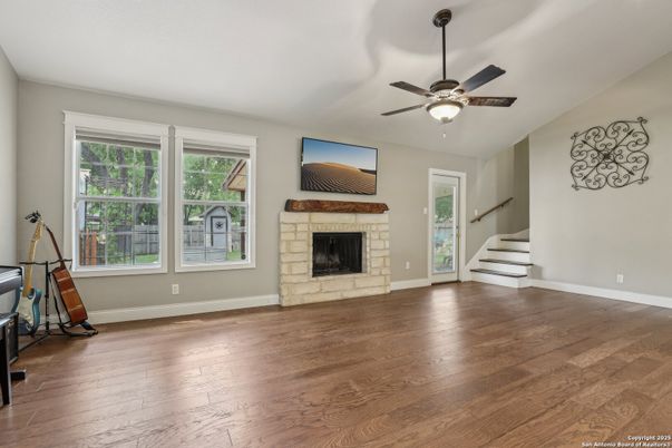 Empty room, Fireplace, Interior, Wood Texture Flooring