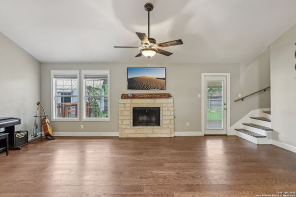 Fireplace, Interior, Piano, Wood Texture Flooring