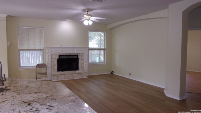 Empty room, Fireplace, Interior, Wood Texture Flooring