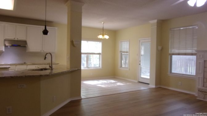 Interior, Kitchen, Pendant Lights, Wood Texture Flooring