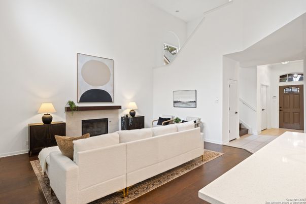 Fireplace, Interior, Living room, Wood Texture Flooring