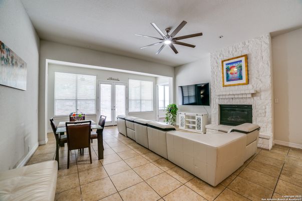 Dining room, Fireplace, Interior, Living room