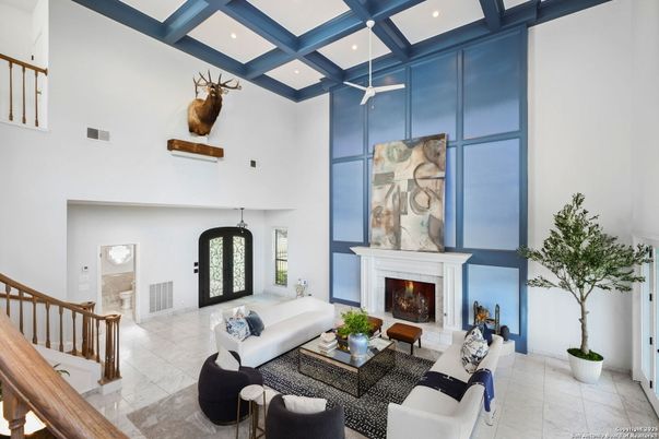 Fireplace, Interior, Living room, Recessed Lighting