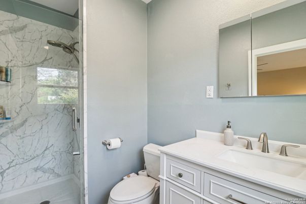 Bathroom, Glass Shower, Interior, Marble Walls