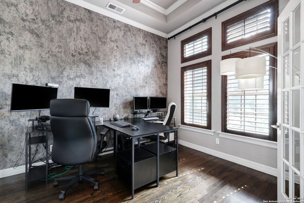 Home Office, Interior, Wood Texture Flooring