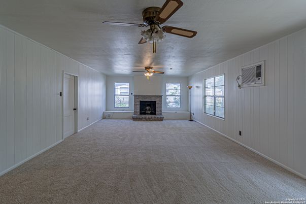Empty room, Fireplace, Interior