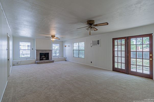 Empty room, Fireplace, Interior