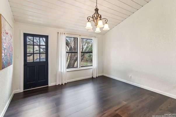 Chandelier, Empty room, Interior, Pendant Lights, Wood Texture Flooring