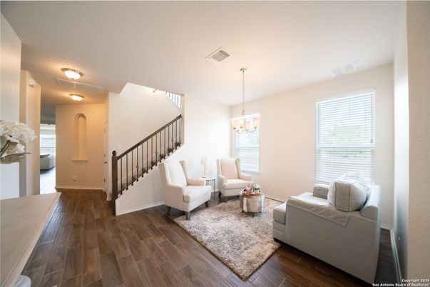 Chandelier, Interior, Living room, Wood Texture Flooring