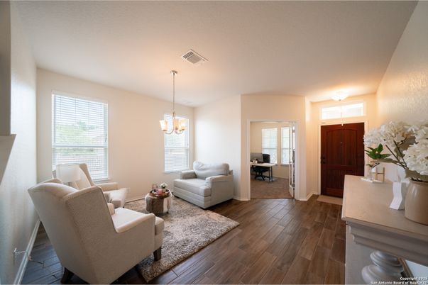 Chandelier, Interior, Living room, Wood Texture Flooring