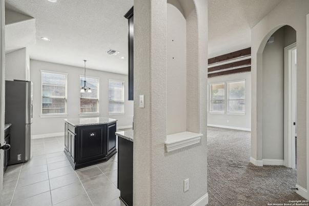 Chandelier, Interior, Pendant Lights, Recessed Lighting, Wooden Beams