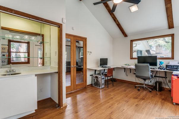 Home Office, Interior, Wooden Beams, Wood Texture Flooring