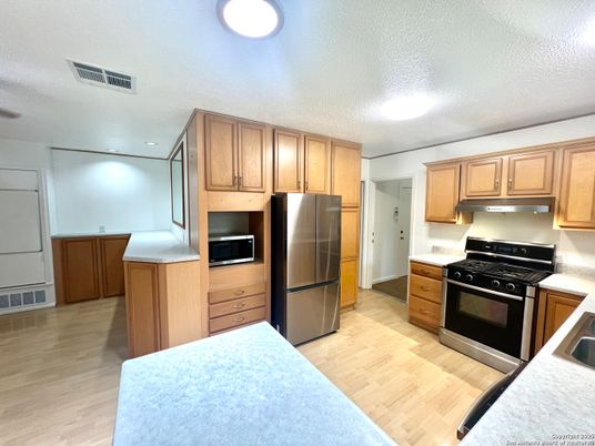 Interior, Kitchen, Wood Texture Flooring