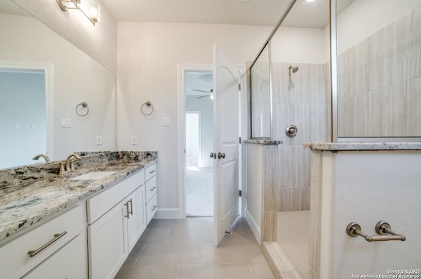 Bathroom, Dual Sink Vanities, Glass Shower, Interior