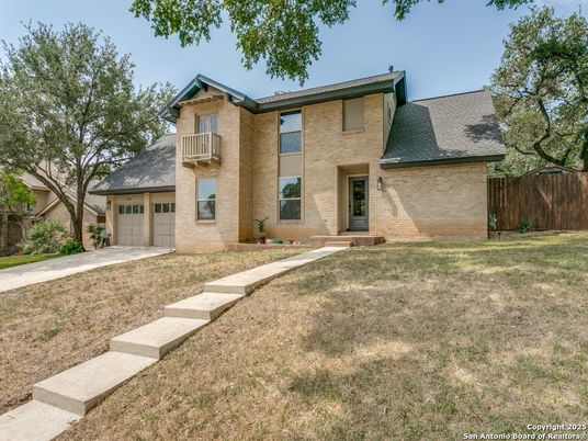 Attached, Backyard, Exterior, Facade, Brick Facade, French Provincial