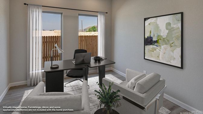 Home Office, Interior, Wood Texture Flooring