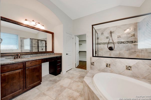 Bathroom, Dual Sink Vanities, Glass Shower, Interior