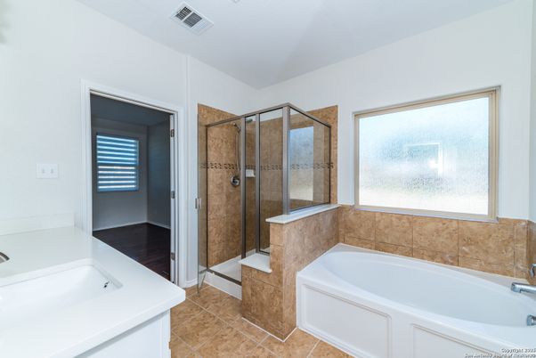 Bathroom, Dual Sink Vanities, Glass Shower, Interior